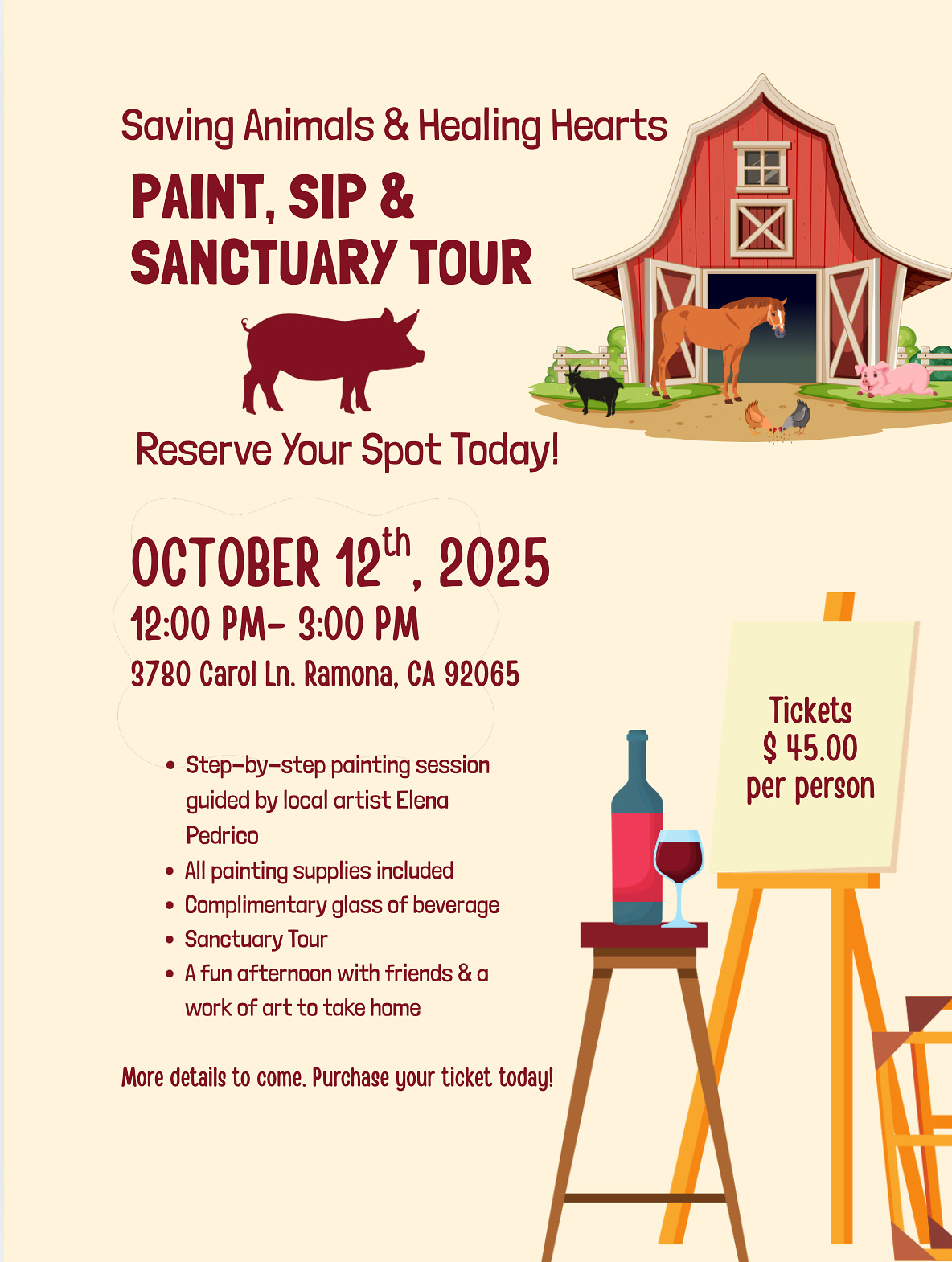 Paint, Sip & Sanctuary Tour Event