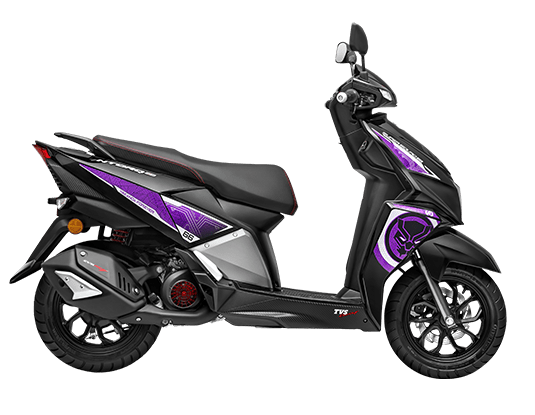 TVS Ntorq 125 Super Squad Edition - black-purple TVS Ntorq 125 Super Squad Edition - black-purple