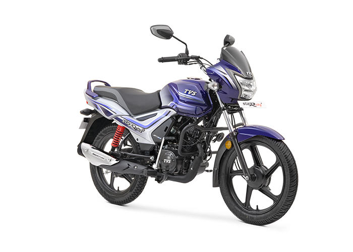 TVS Star City Plus Dual‑Tone Drum - blue-silver