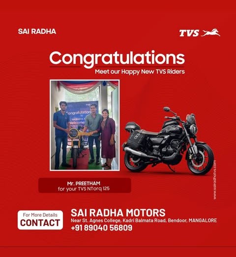 Congratulation MR.PREETHAM for your new TVS Ronin