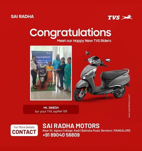 Congratulation MR.DINESH for your new TVS Jupiter 125