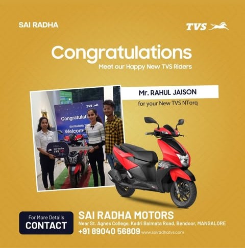 Congratulation MR.RAHUL JAISON for your new TVS NTorq