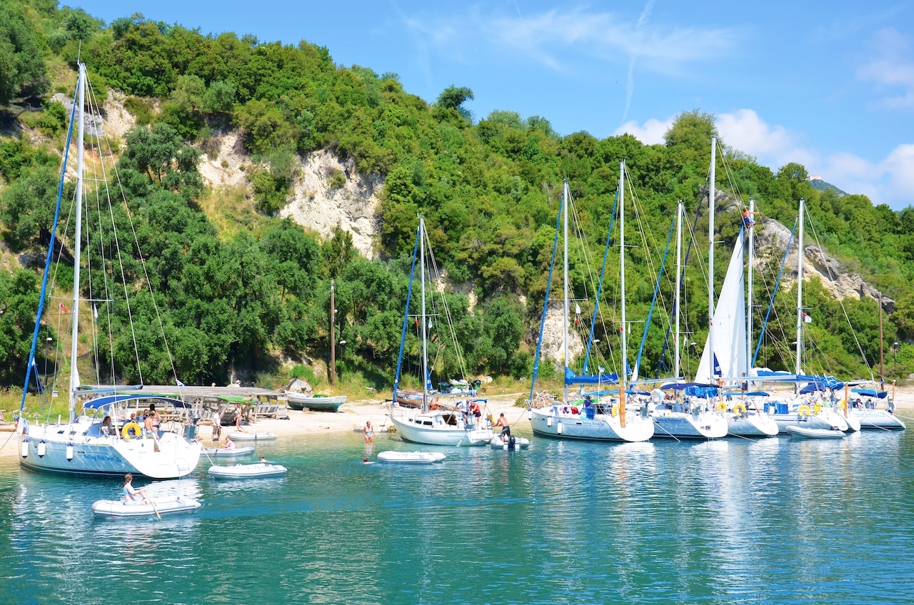 Sailing at Mongonisi, Paxos on Corfu & Paxos - Share-a-Yacht