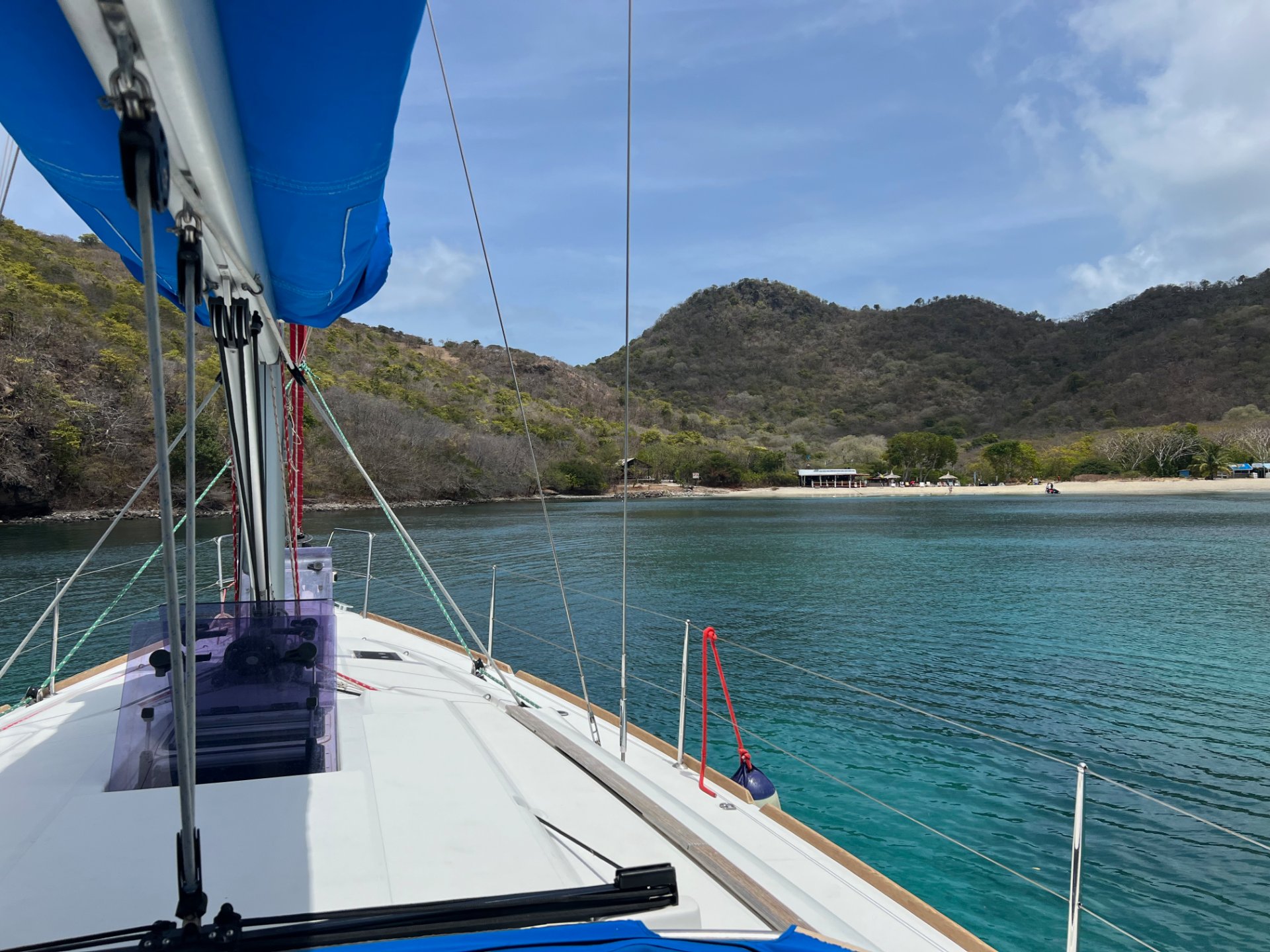 Sailing at Moorea on Test Trip