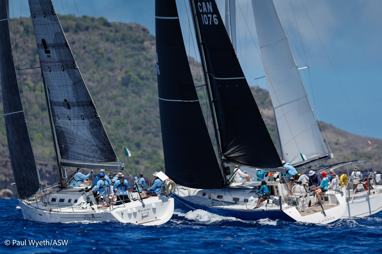 Sailing at English Harbour, Antigua on Antigua Sailing Week