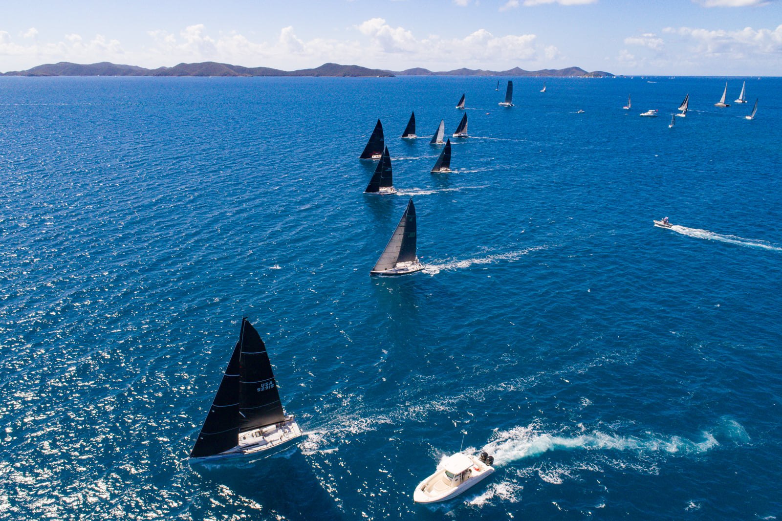 Sailing at Antigua on Antigua Racing Cup
