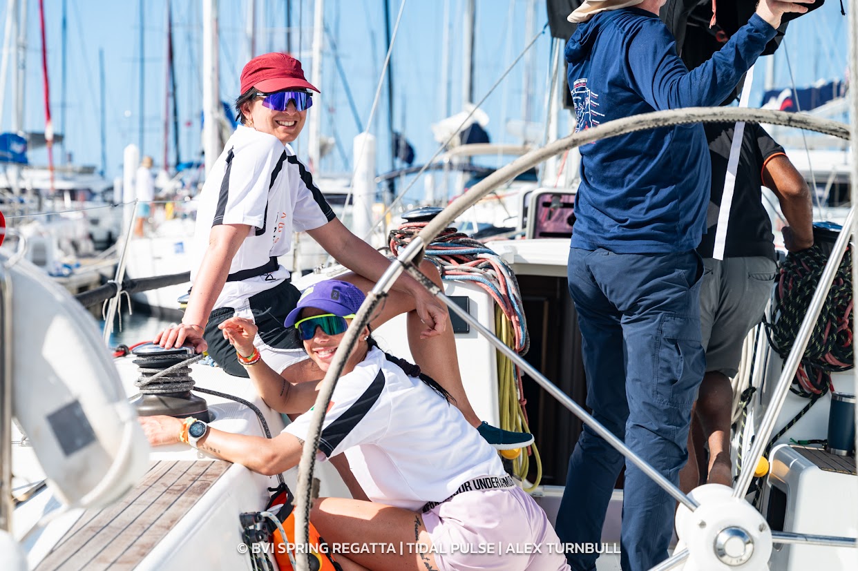 Sailing at Tortola, British Virgin Islands on BVI Spring Regatta