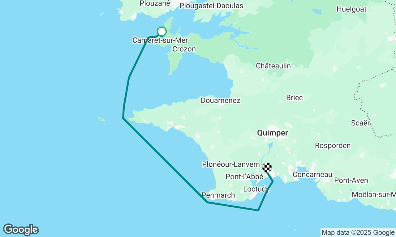 Camaret to Saint Sainte via Raz du Seine