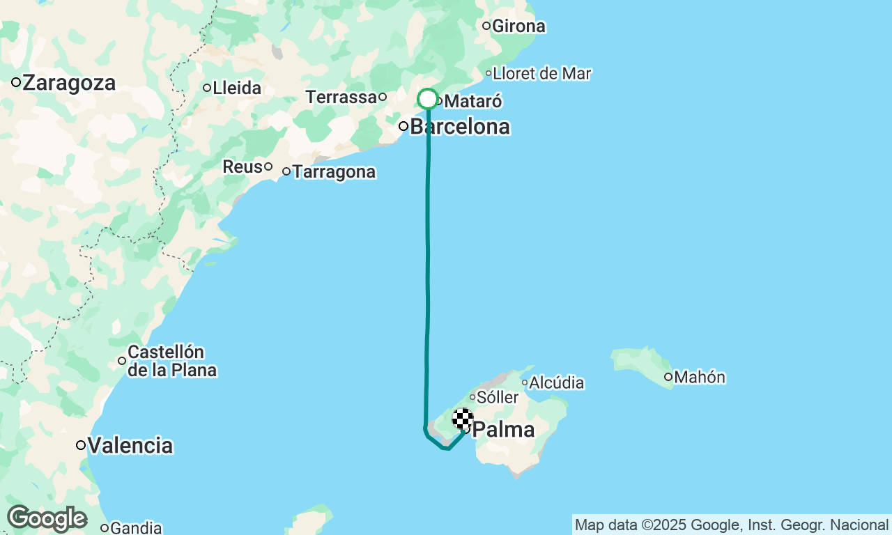 Premià del Mar to Palma delivery