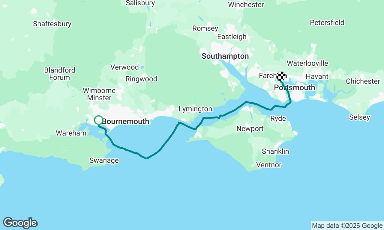 Poole to Portsmouth via north channel