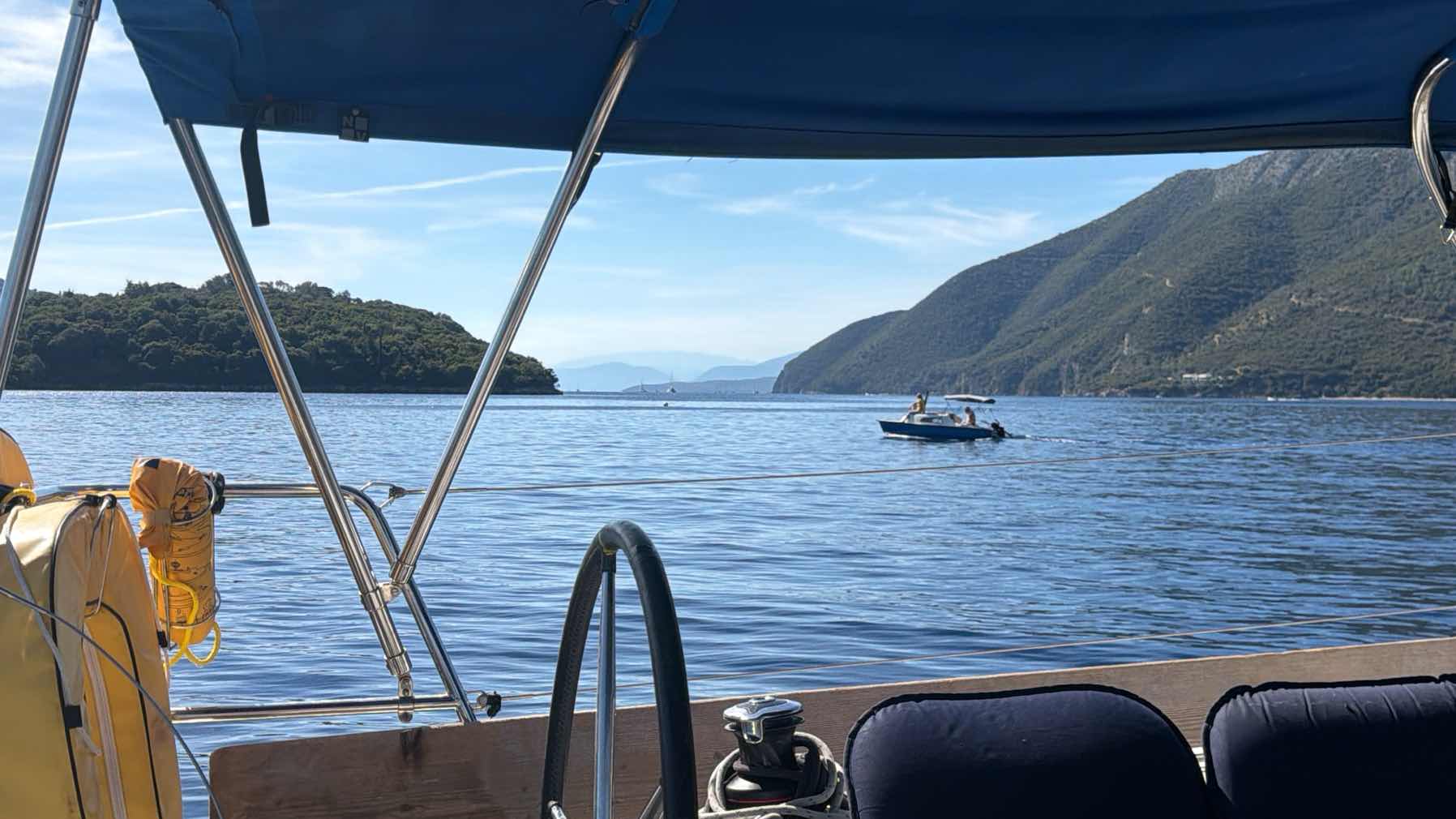 Cruise from Palairos  back to home base at Lefkas with a lovely anchor en route for a refreshing swim_A2934928-B70E-4A22-95CC-1812DD019E17