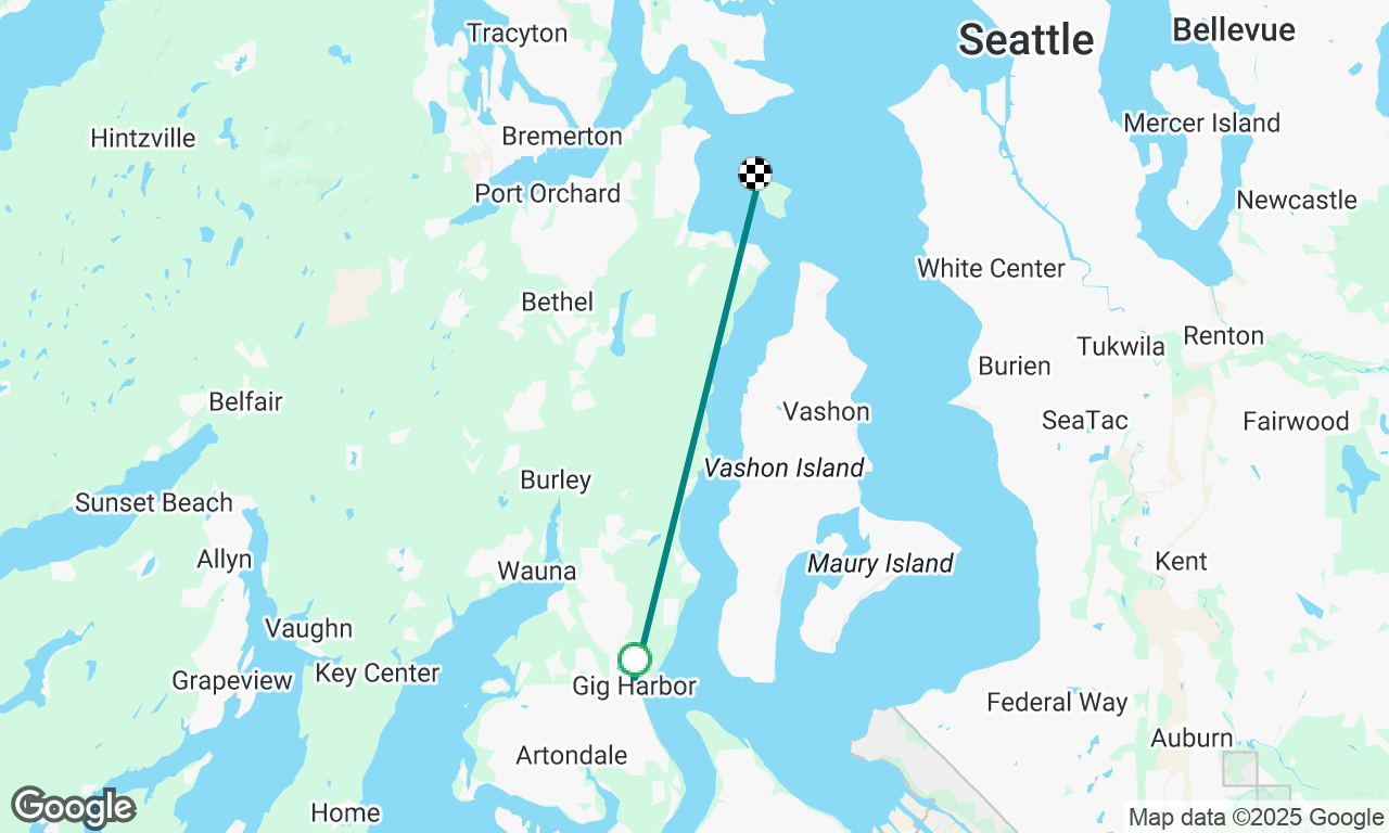 Sail from Gig Harbor to Blake Island via Colvos Passage