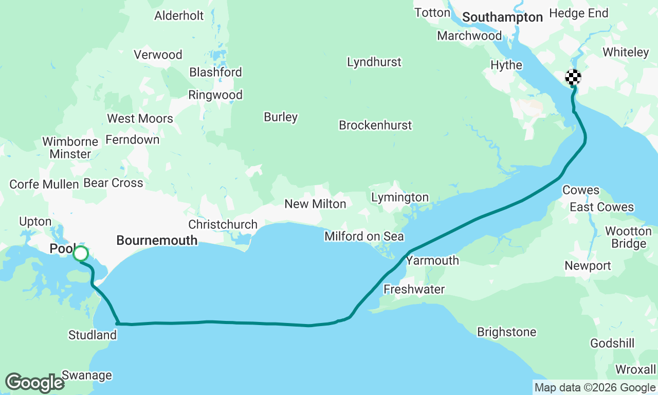 Poole to Hamble