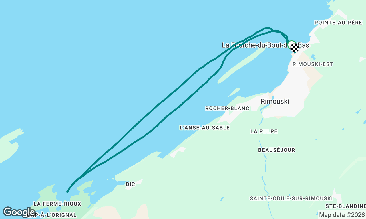mouillage de l'anse à l'orignal au Bic.