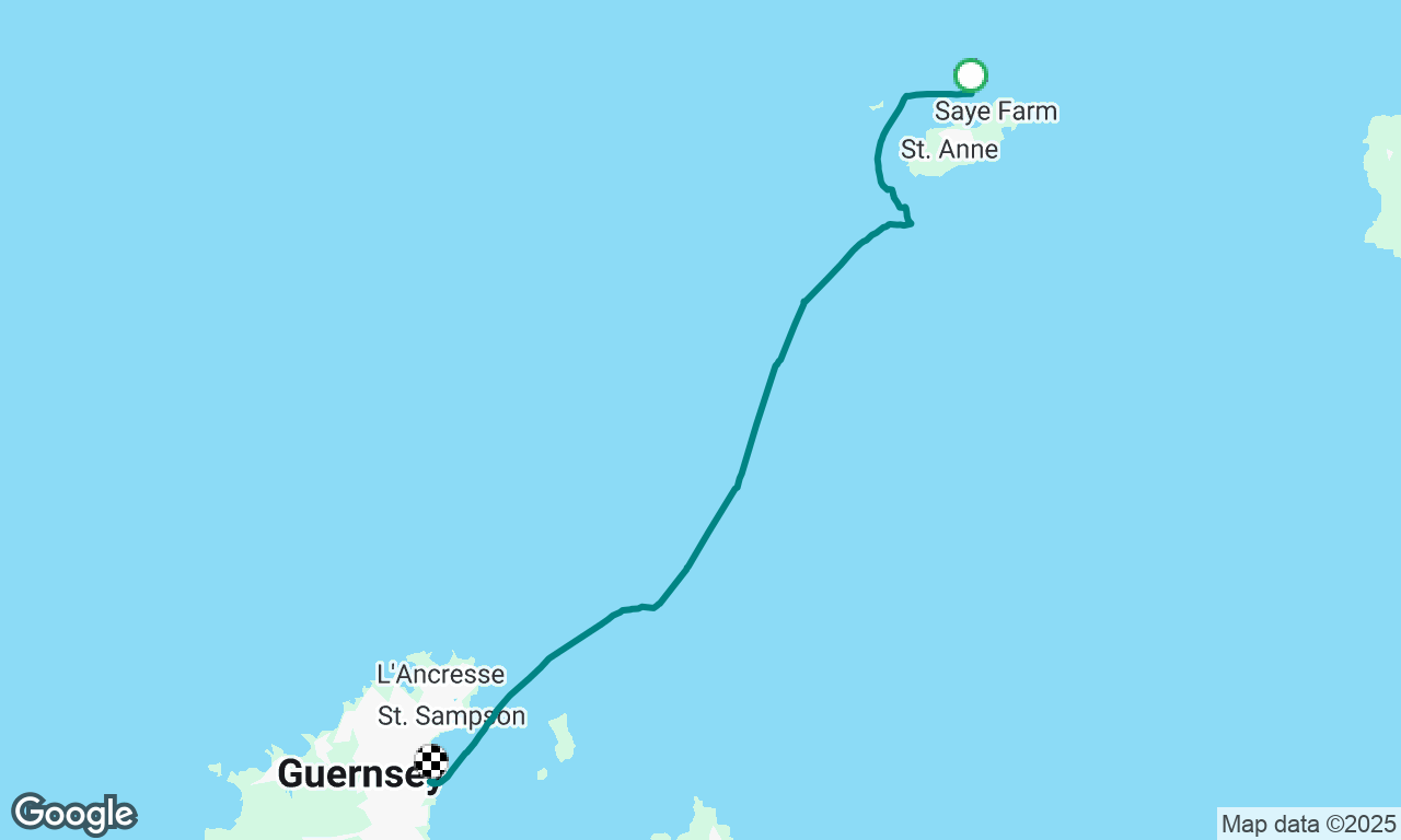 Pipedreamer maiden voyage Braye to St Peter Port