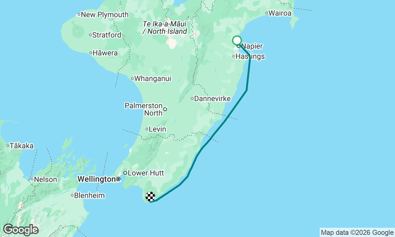 Napier to Stone Wall Anchorage, Cape Palliser