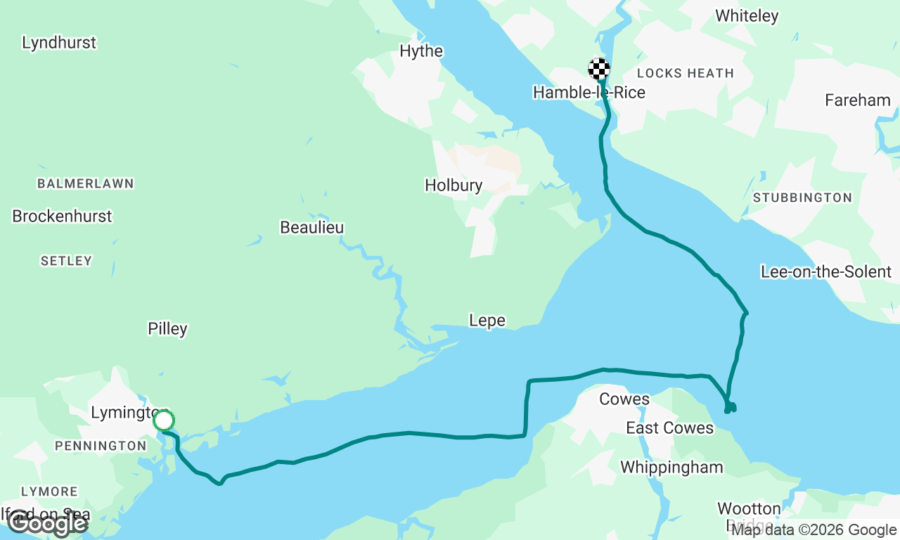 Lymington (Dan Bran) to Port Hamble, via Osborne Bay