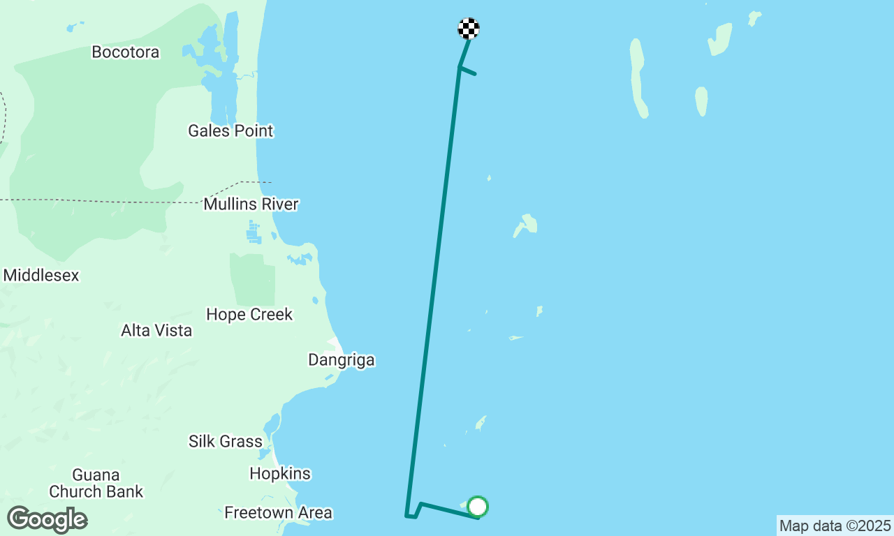 South Water Caye to Blue Range