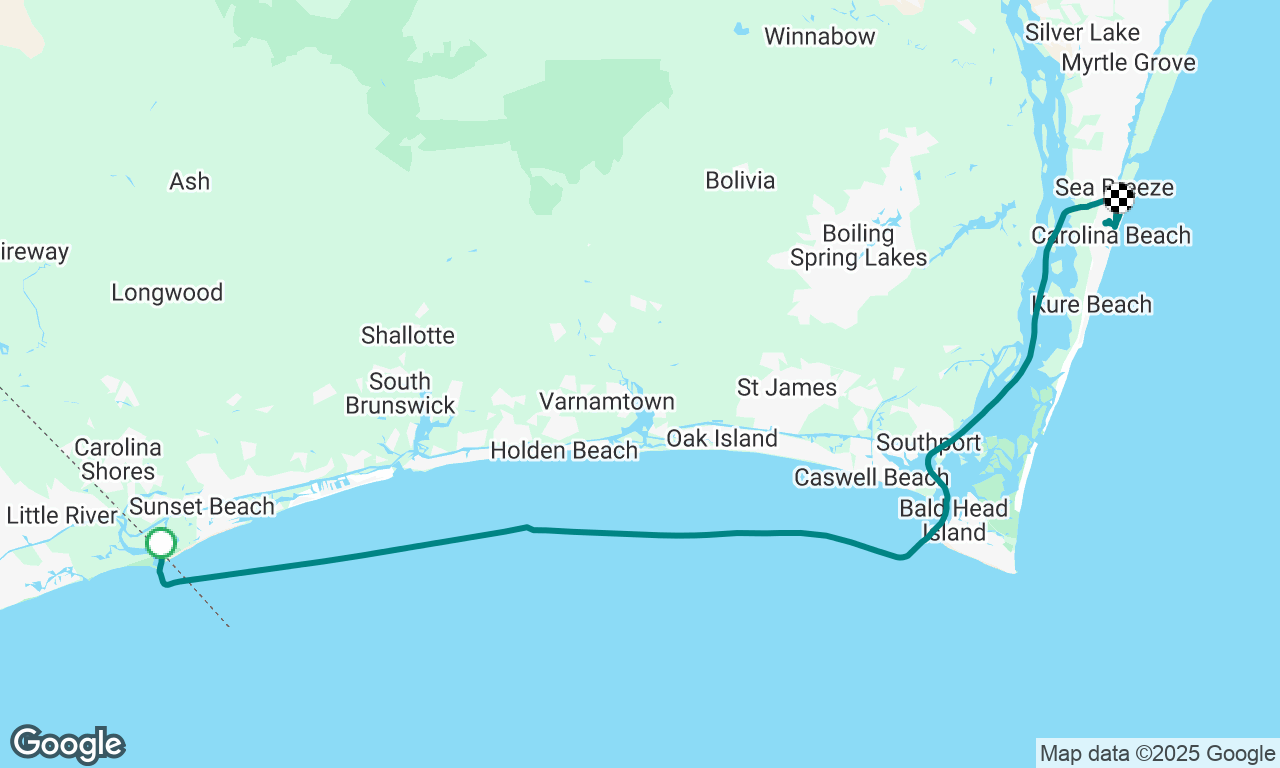 Bird Island to Carolina Beach