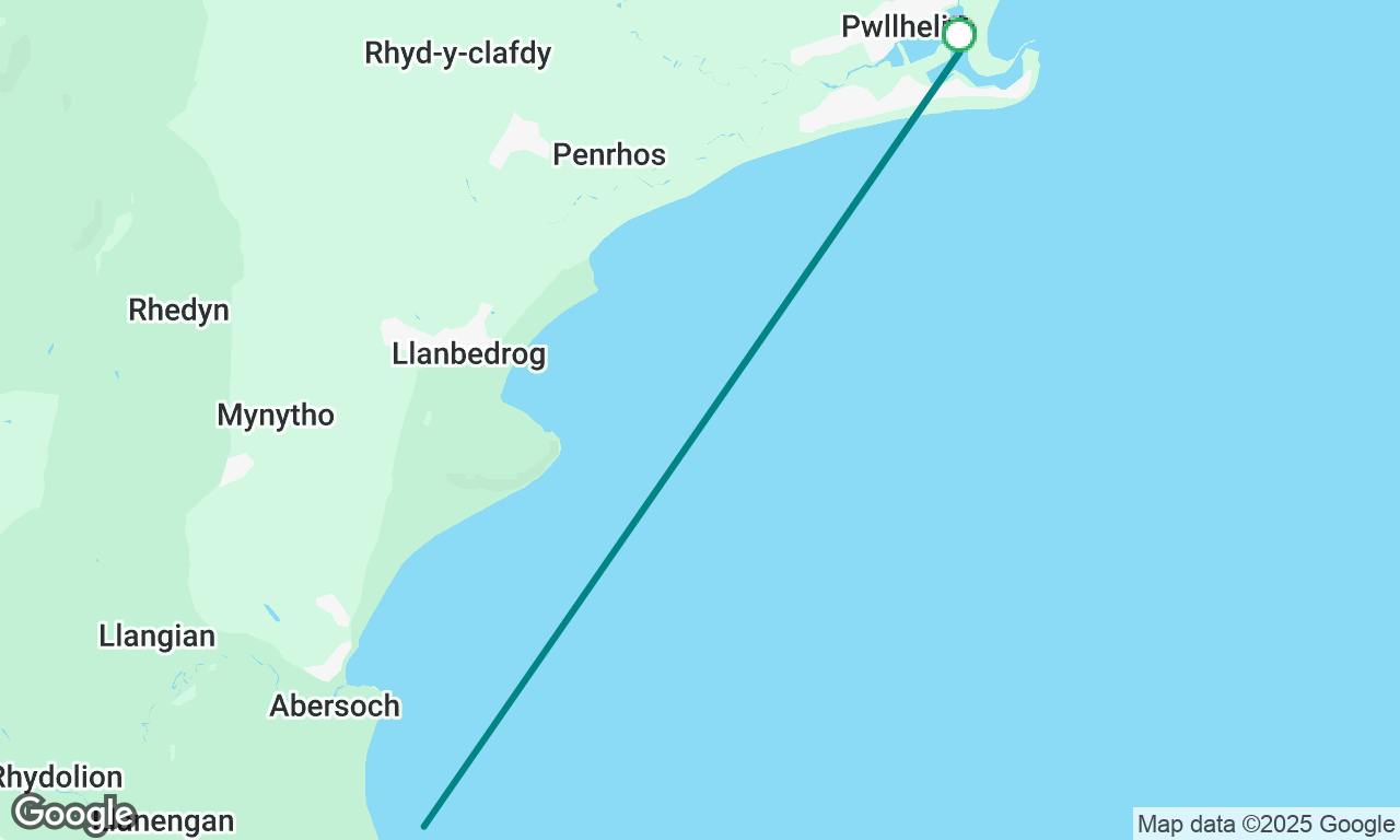 Criccieth, Abersoch, Llanbedrog return. 