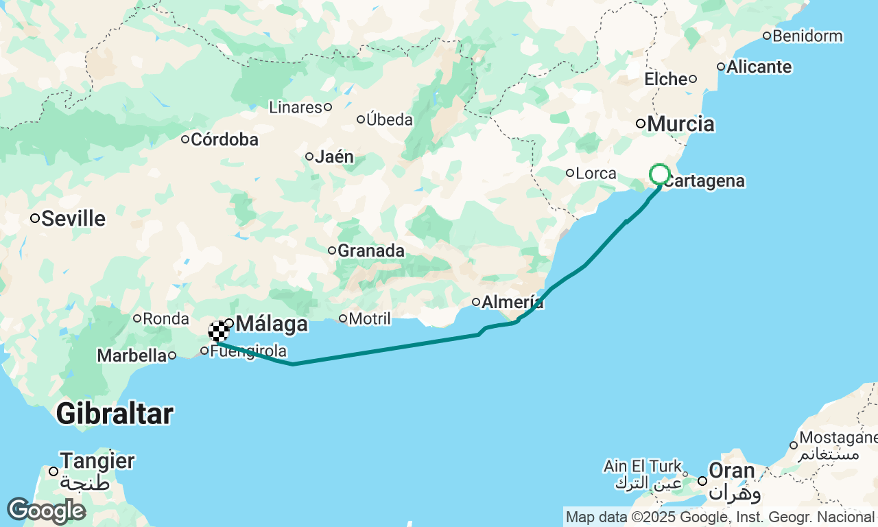 cartegna to Malaga 