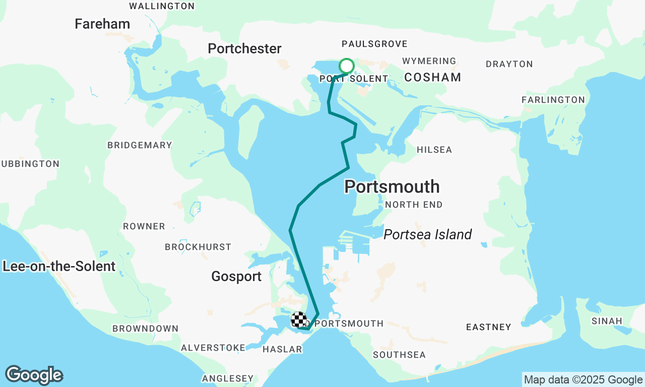 The victory lap, port solent to JSASTC