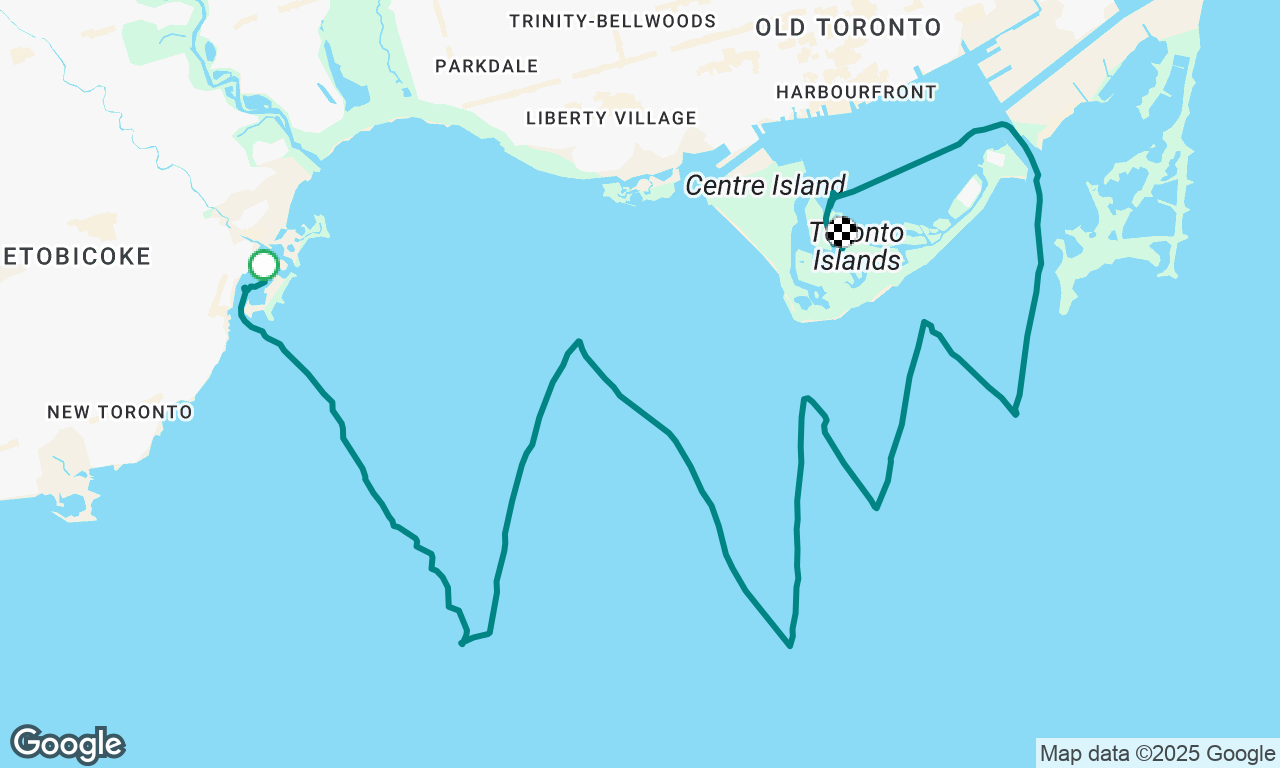 Crazy sail to Niagra on the Lake Sailing Club !!! No wind then just enough to take us to Harbour City Yacht Club. 10th sail
