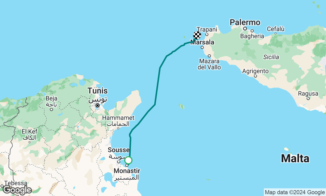 Départ de Monastir pour la Sicile 