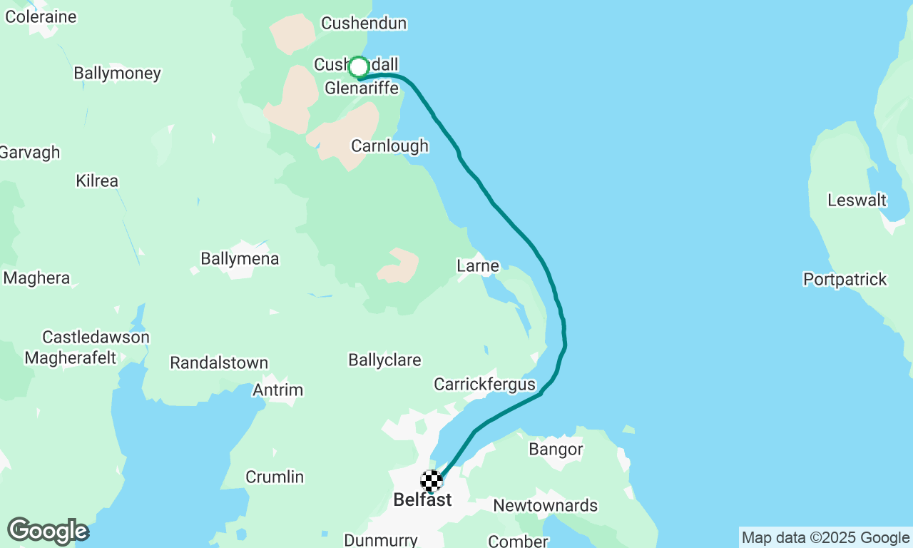 Red Bay to Belfast, North Ireland