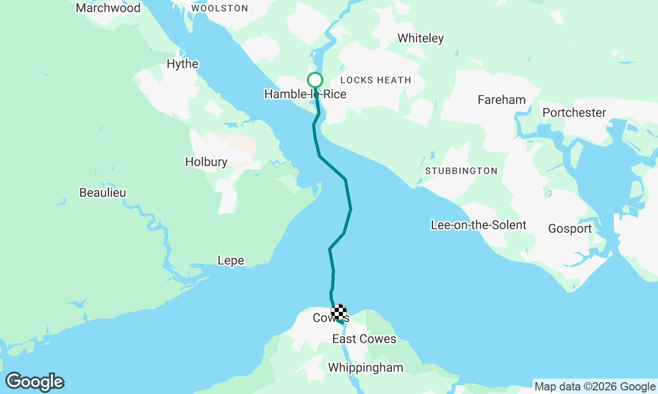 Hamble to Cowes coastal Skipper and Competent Crew day one