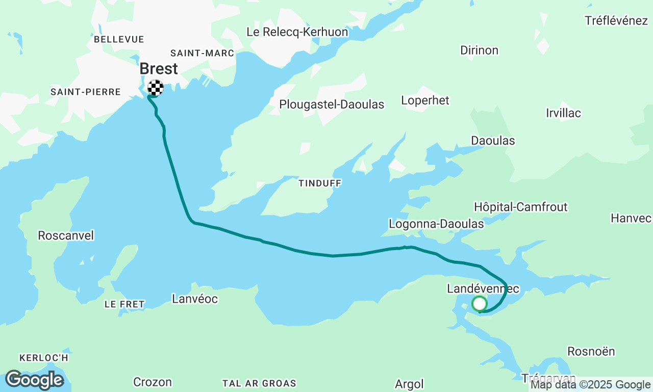 Landévennec to Brest