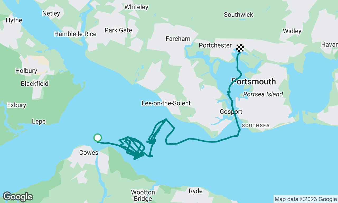 Cowes to Portchester post-race practice 