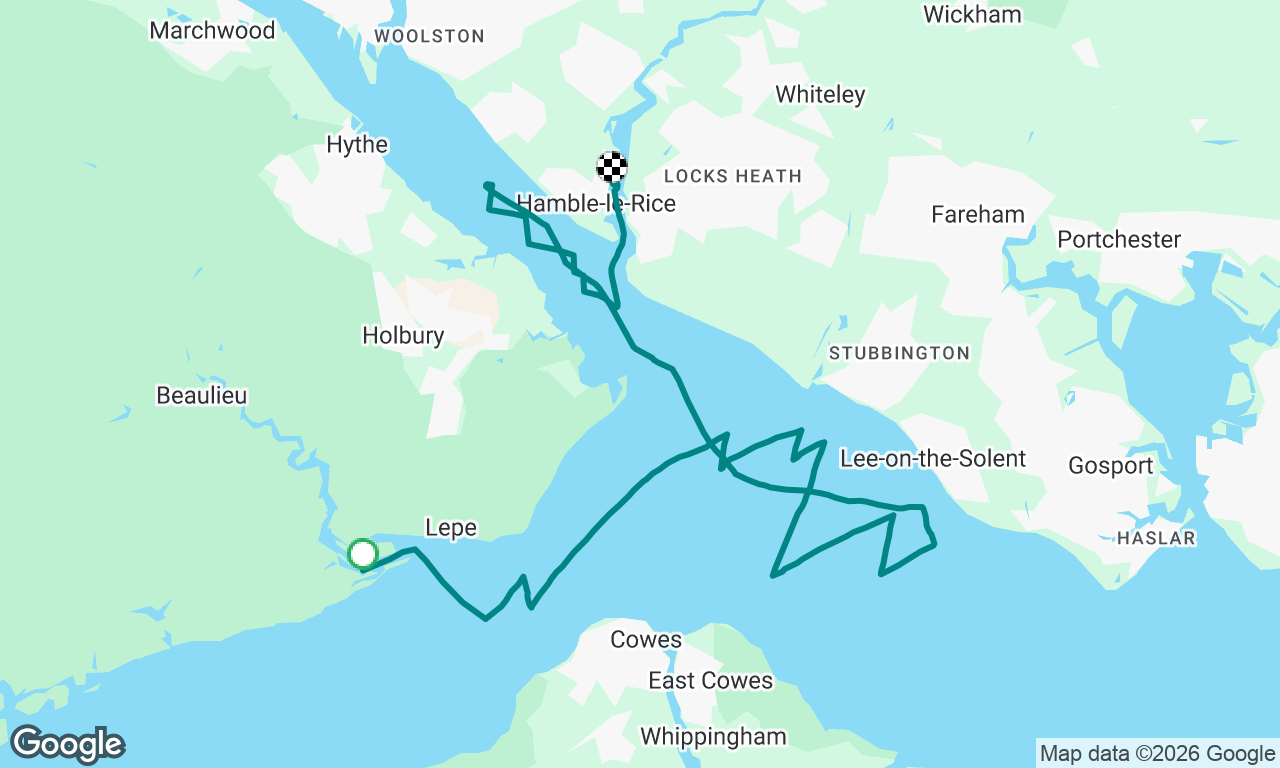 PL Beaulieu to Stokes Bay then Port Hamble