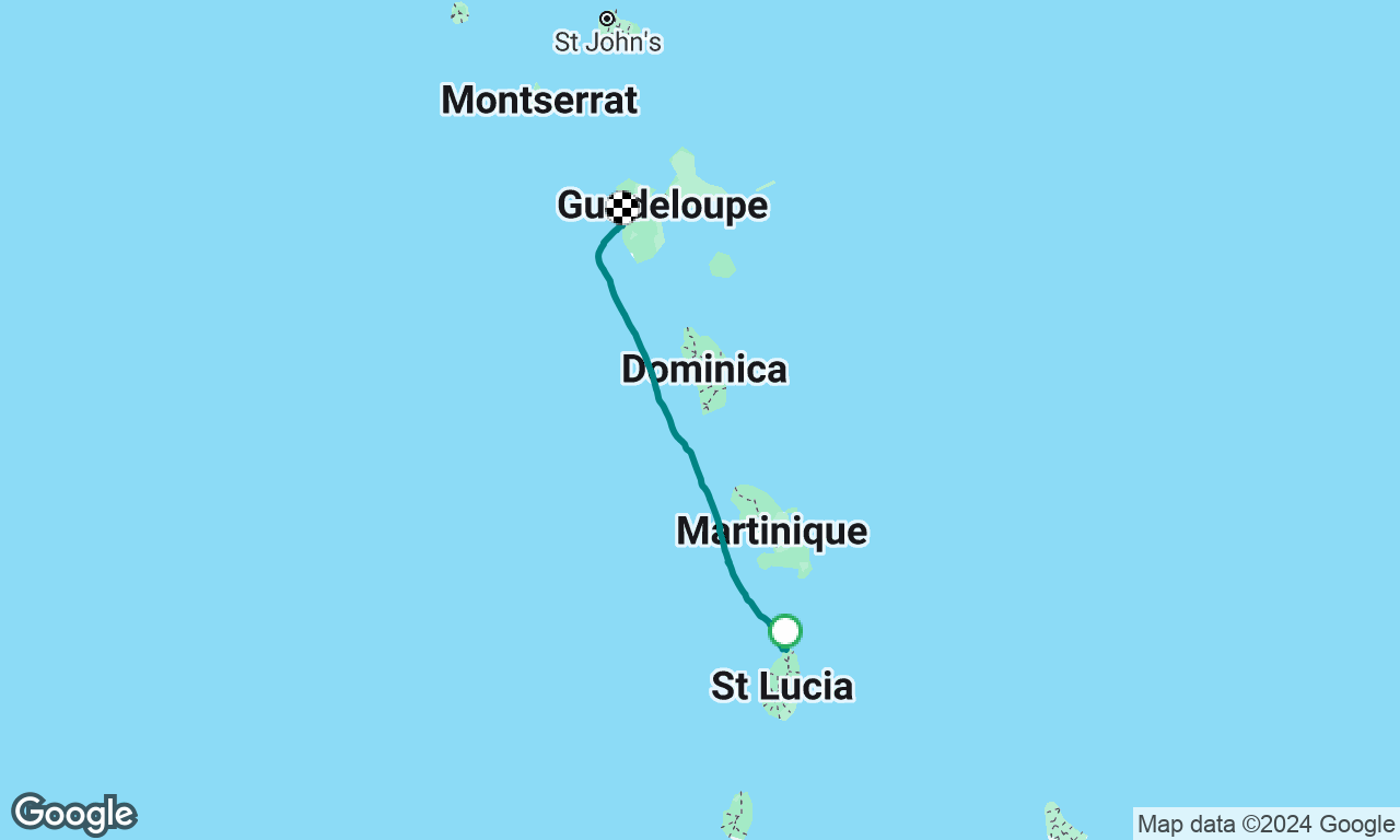 St. Lucia to Guadeloupe 