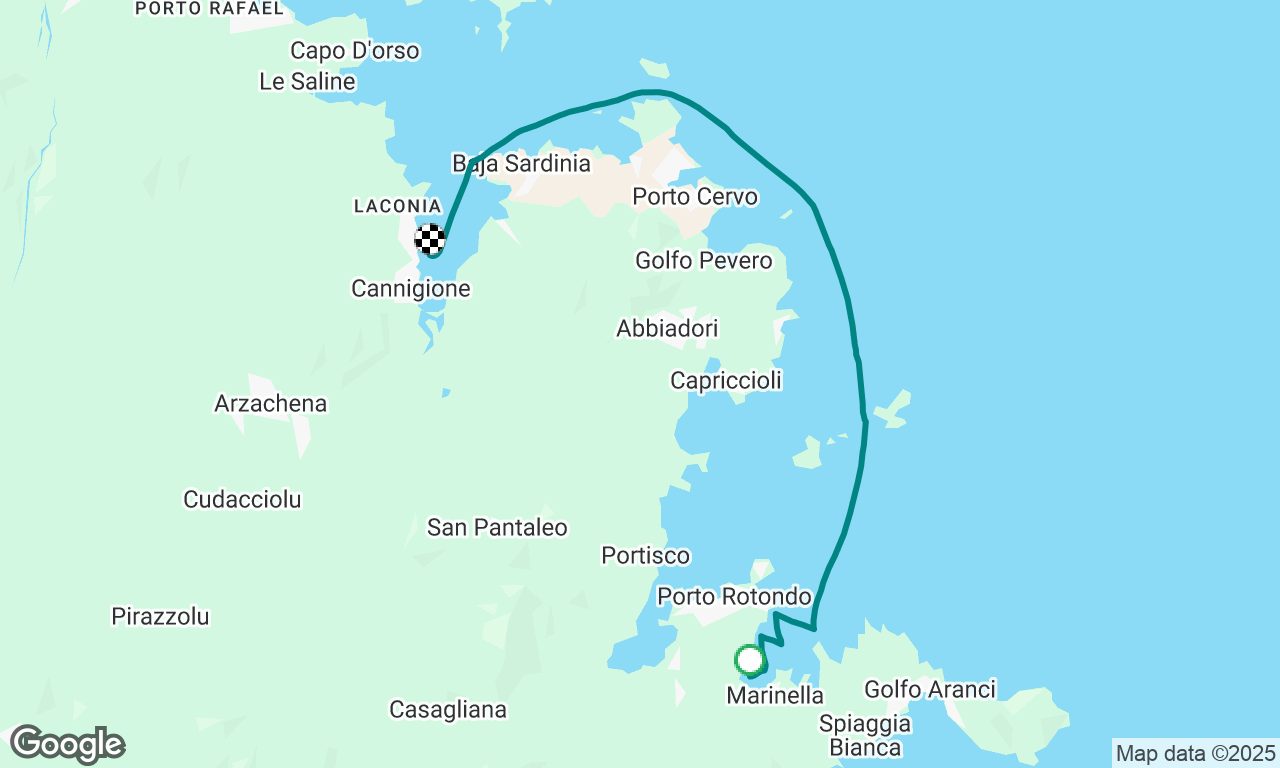 Golfo di Marinella to Cannigione Ovest