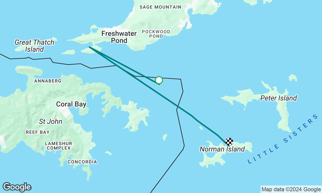 Soper’s Hole, Tortola to Benures Bay, Norman Island