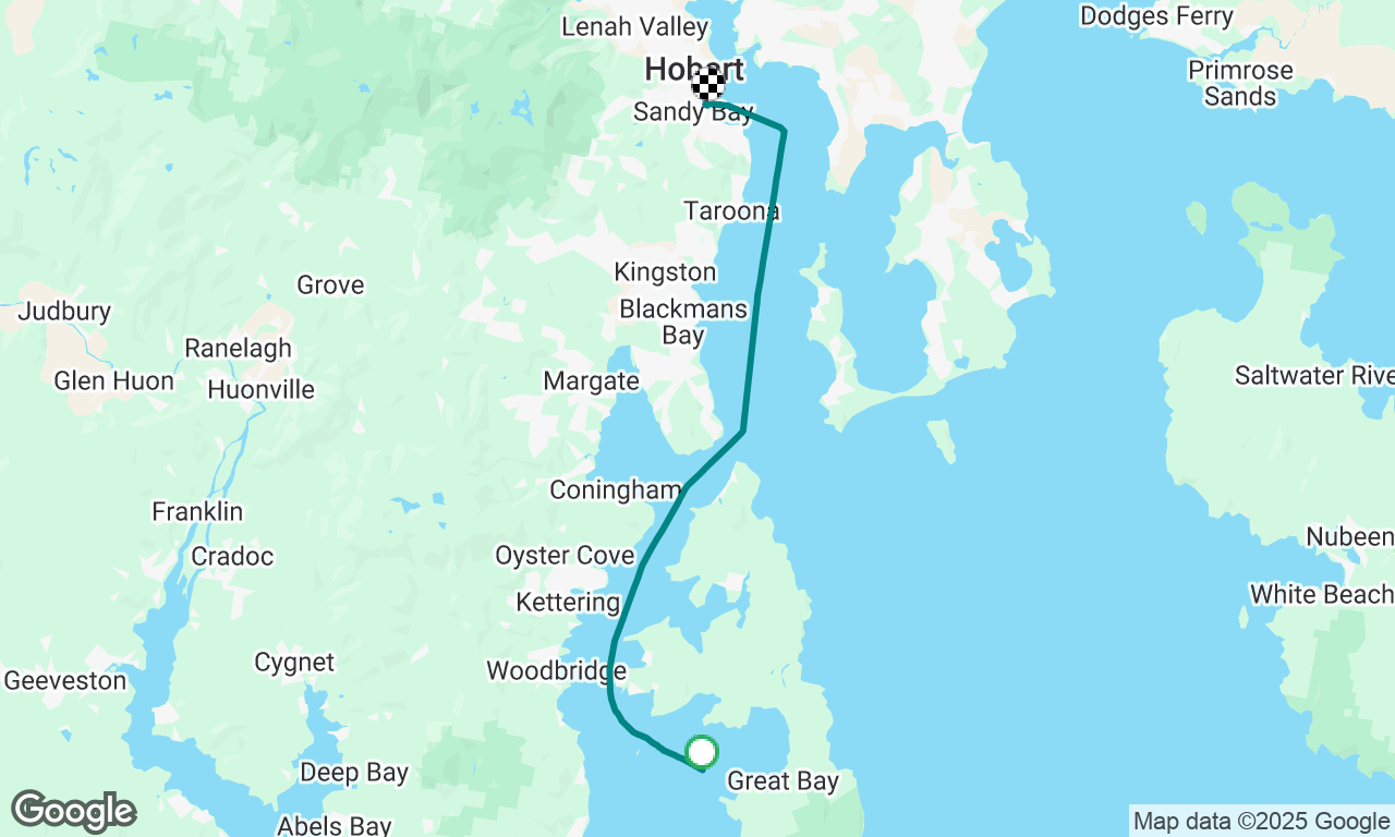 Bruny Island to Hobart