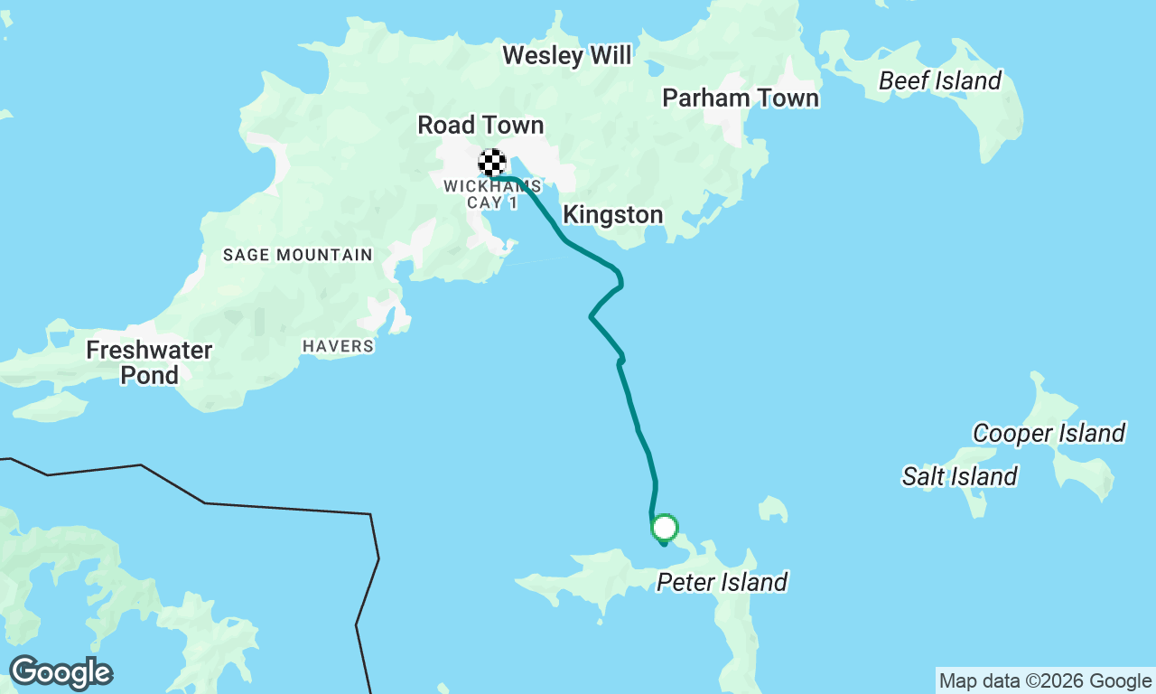 Peter Island to Road Town