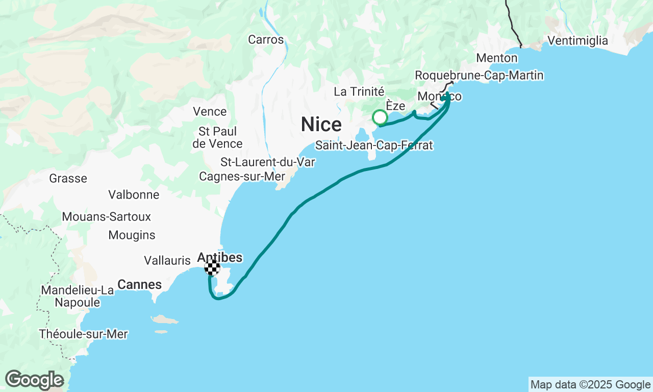 After lunch trip back to Port Gallice via Monte Carlo