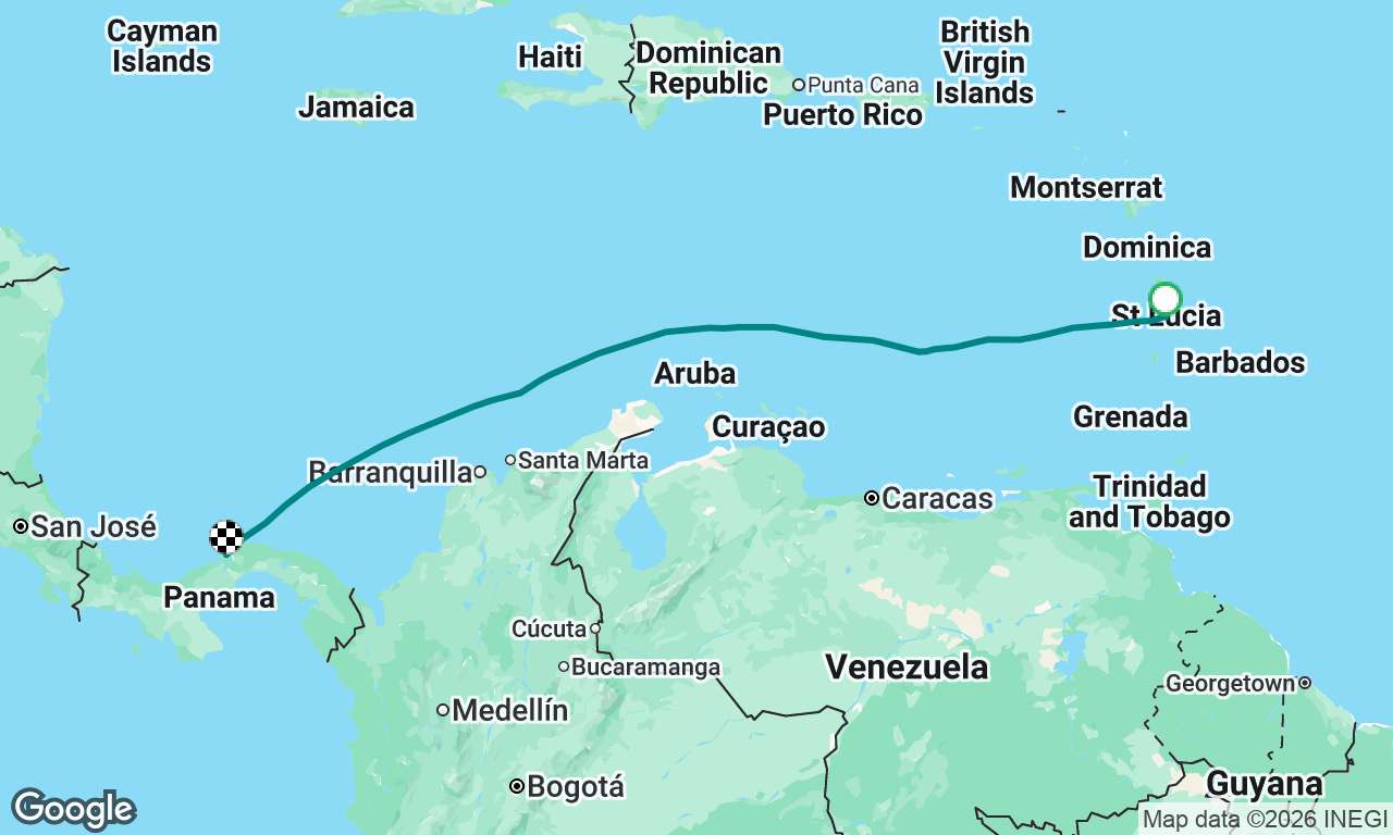 Saint Lucia to Panama