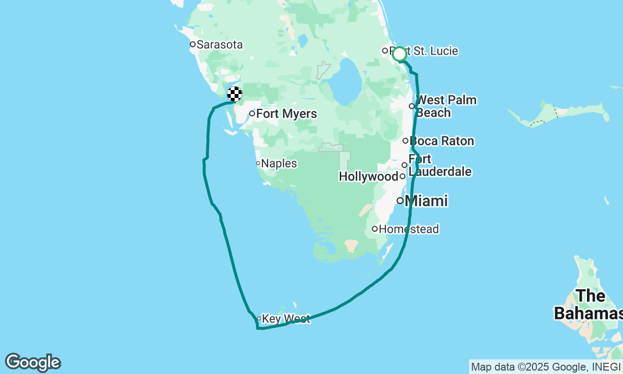 Stuart to Punta Gorda via the Florida Keys