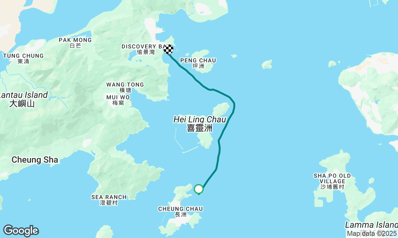 Home to DB from Chung Chau starting