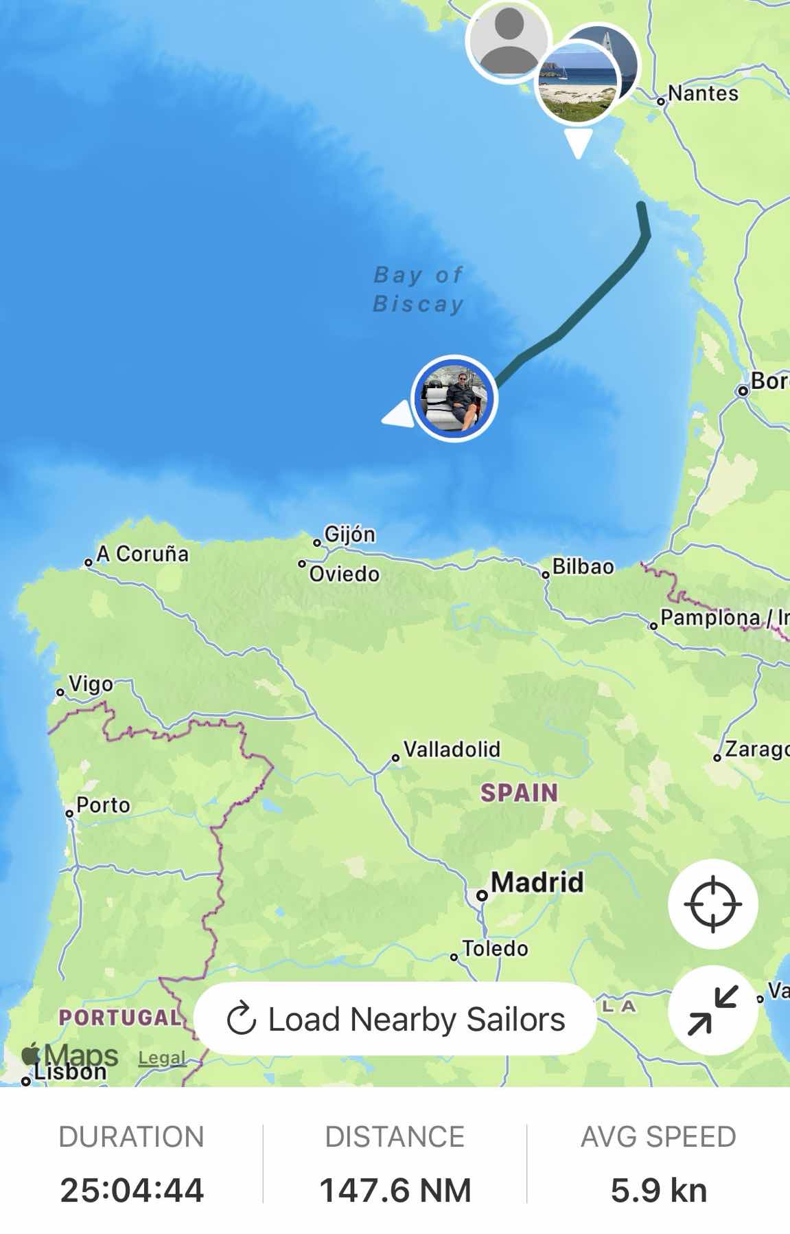 Les Sables d’Olonnes, France -> A Coruna, Spain_100C0AE4-9B51-483F-873A-4E1F8CD715F6