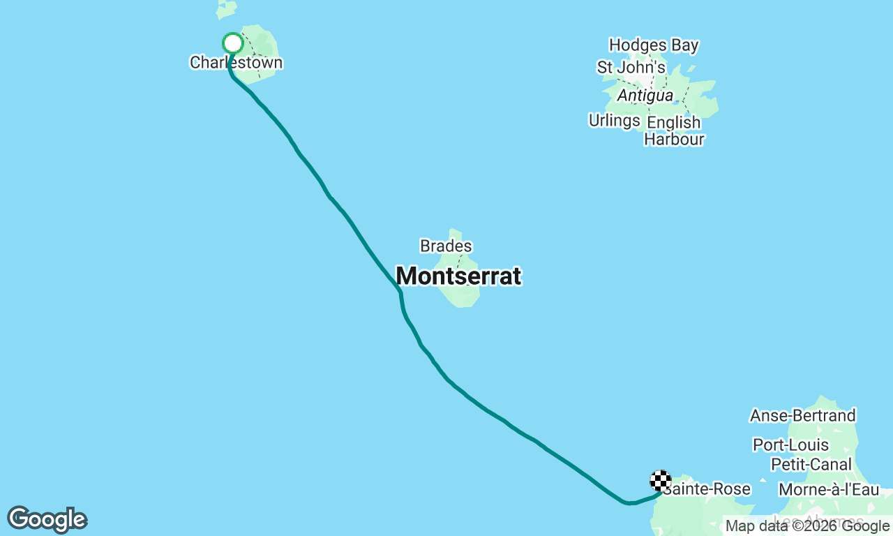 Nevis to Guadeloupe