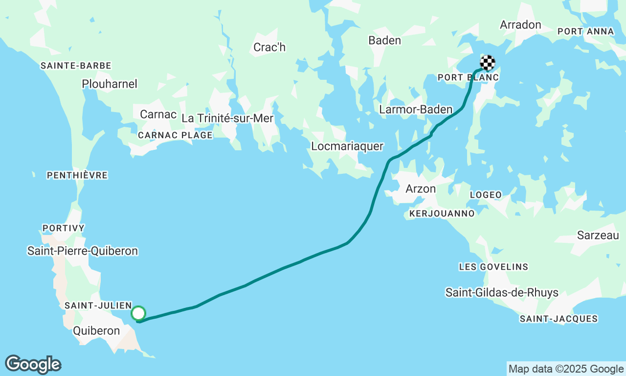 Quiberon Roads to Port Blanc Roads