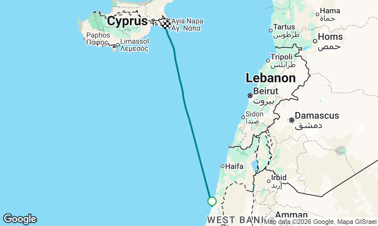 Herzliya to Agia Napa