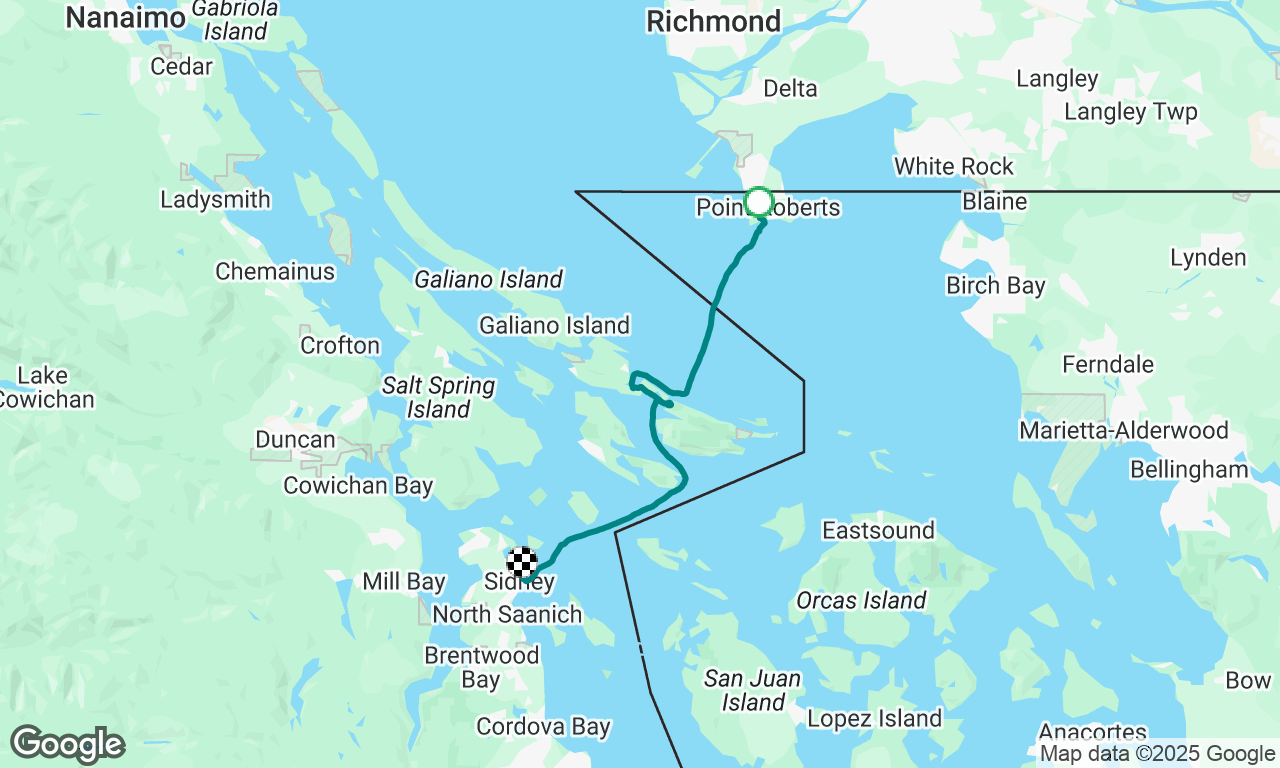 Point Roberts to Port Sidney, training cruise day 1 of 3