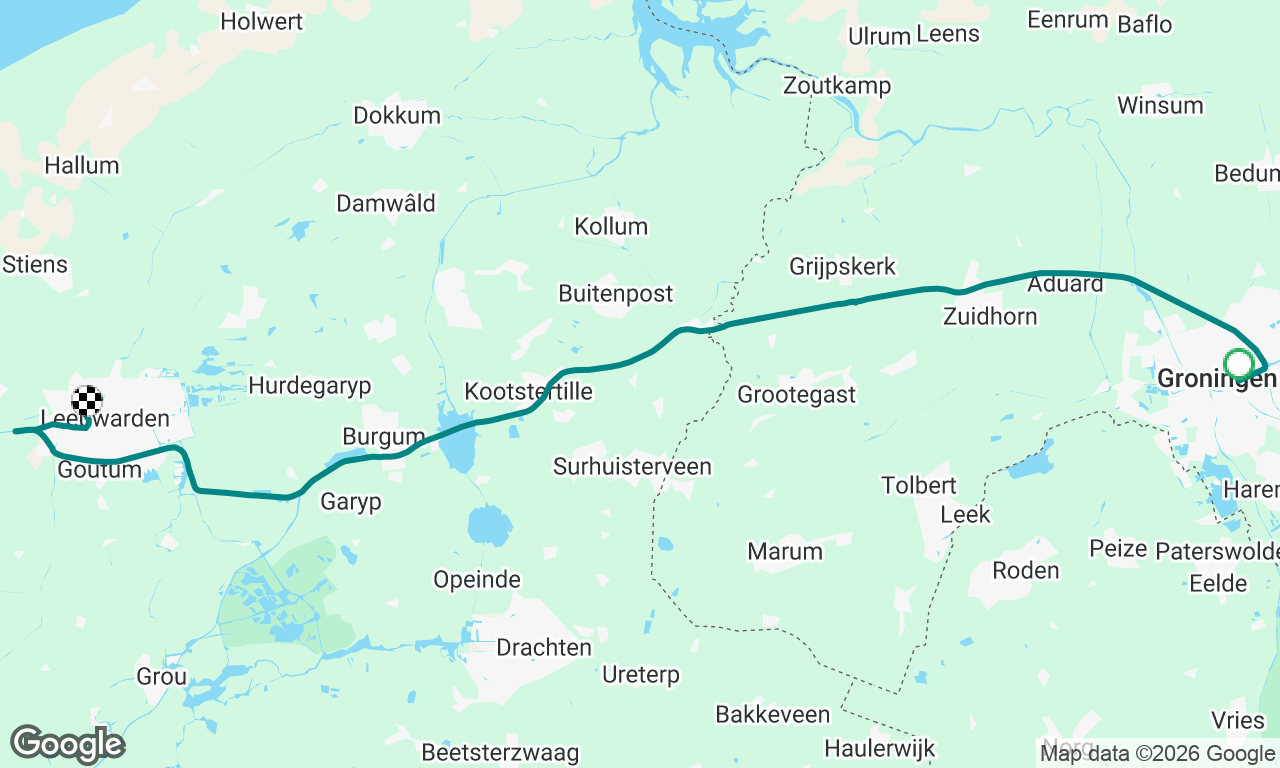 Gröningen til Leeuwarden