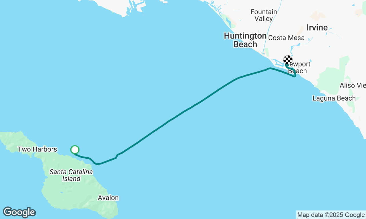 Catalina Isthmus to Newport crossing