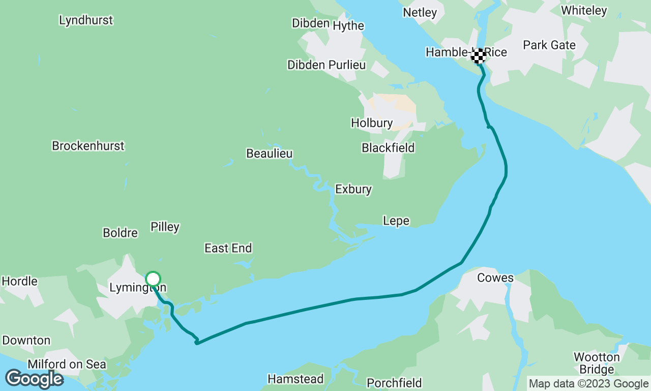 Lymington Town Quay to Hamble Point